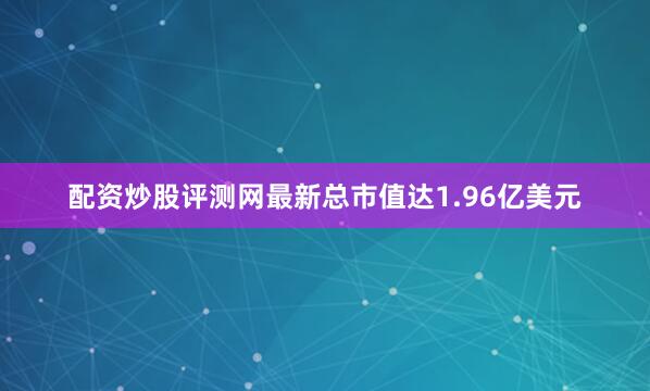 配资炒股评测网最新总市值达1.96亿美元